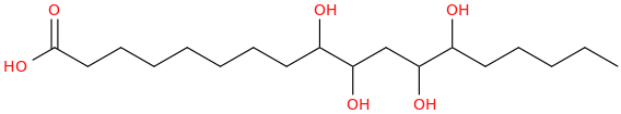 Octadecanoic acid, 9,10,12,13 tetrahydroxy 